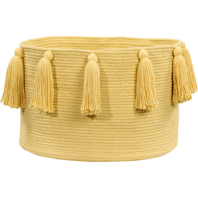 Tassels Basket, Yellow