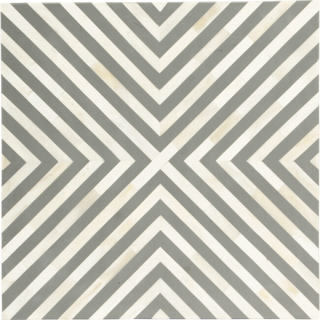 Anais Bone Inlay End Table, White/Grey - Accent Tables - 8