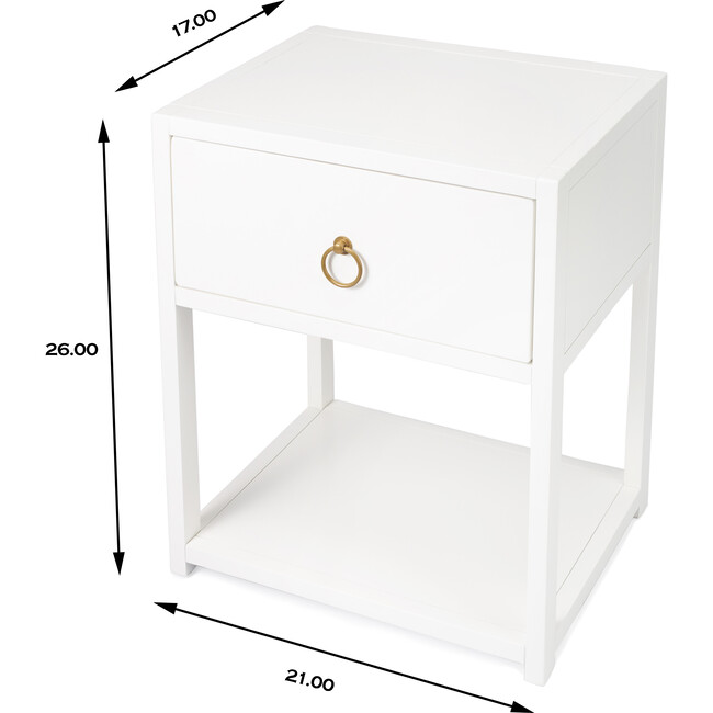 Lark End Table, White - Accent Tables - 9