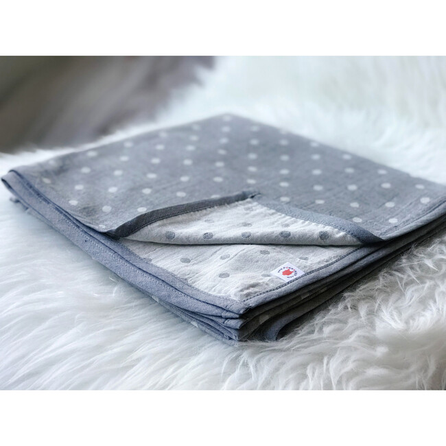 100% GOTS-Certified Organic Cotton Blanket, Charcoal - Blankets - 3