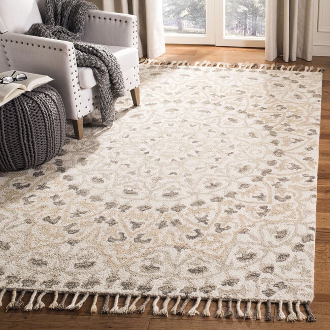 Mila Blossom Rug, Cream - Rugs - 2