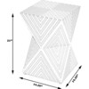 Anais Bone Inlay End Table, White/Grey - Accent Tables - 10