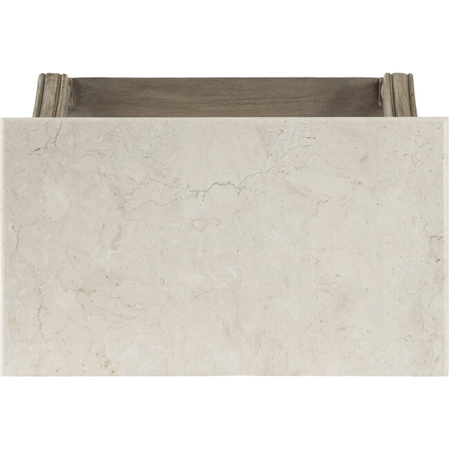 Danielle Marble Nightstand, Gray - Nightstands - 10