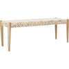 Bandelier Leather Weave Bench, Cream - Accent Seating - 2