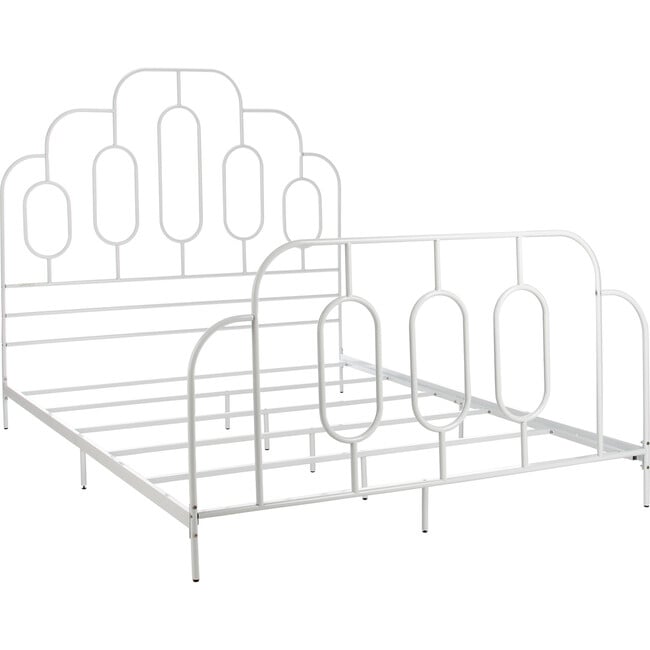 Paloma Metal Retro Bed, White - Beds - 4