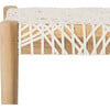 Bandelier Leather Weave Bench, Cream - Accent Seating - 4