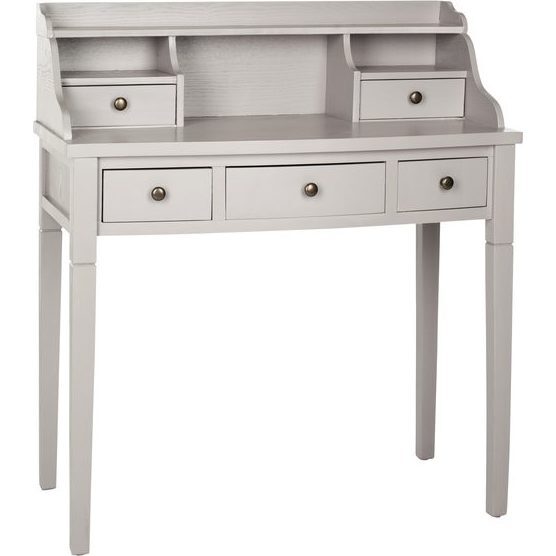 Landon 5-Drawer Desk, Grey