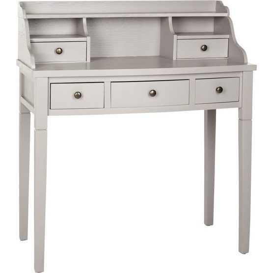 Landon 5-Drawer Desk, Grey - Desks - 1