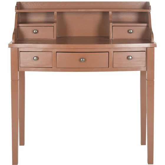 Landon 5-Drawer Desk, Brown - Desks - 1