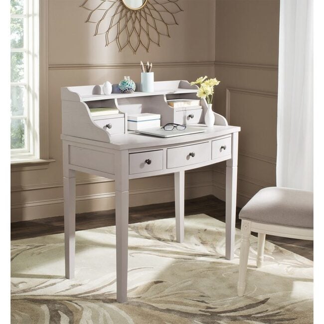 Landon 5-Drawer Desk, Grey - Desks - 3