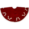 Dog Bone Tree Skirt, Red - Tree Skirts - 1 - thumbnail