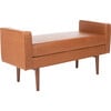 Henri Midcentury Bench, Light Brown/Walnut - Accent Seating - 3