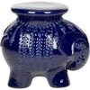 Ceramic Elephant Stool, Navy - Accent Seating - 1 - thumbnail