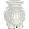 Ceramic Elephant Stool, White - Accent Seating - 2 - thumbnail