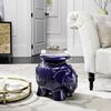 Ceramic Elephant Stool, Navy - Accent Seating - 3