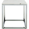 Bethany Square End Table, White/Gold - Accent Tables - 1 - thumbnail