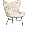 Malia Rattan Wingback Armchair, White Wash - Nursery Chairs - 2