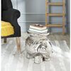 Ceramic Elephant Stool, Silver - Accent Seating - 4