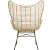 Malia Rattan Wingback Armchair, White Wash - Nursery Chairs - 3