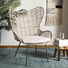 Malia Rattan Wingback Armchair, White Wash - Nursery Chairs - 5