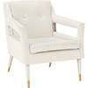 Mara Tufted Accent Chair, Cream - Nursery Chairs - 4