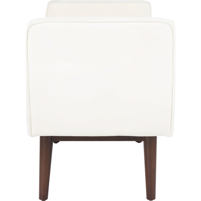 Henri Midcentury Bench, Cream/Walnut - Accent Seating - 4