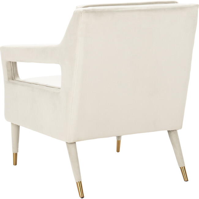 Mara Tufted Accent Chair, Cream - Nursery Chairs - 6
