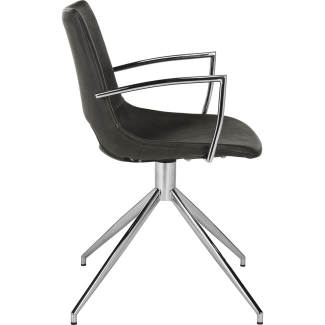 Dawn Swivel Chair, Grey - Desk Chairs - 4