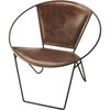 Milo Accent Chair, Iron & Leather - Accent Seating - 1 - thumbnail