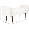 Henri Midcentury Bench, Cream/Walnut - Accent Seating - 5