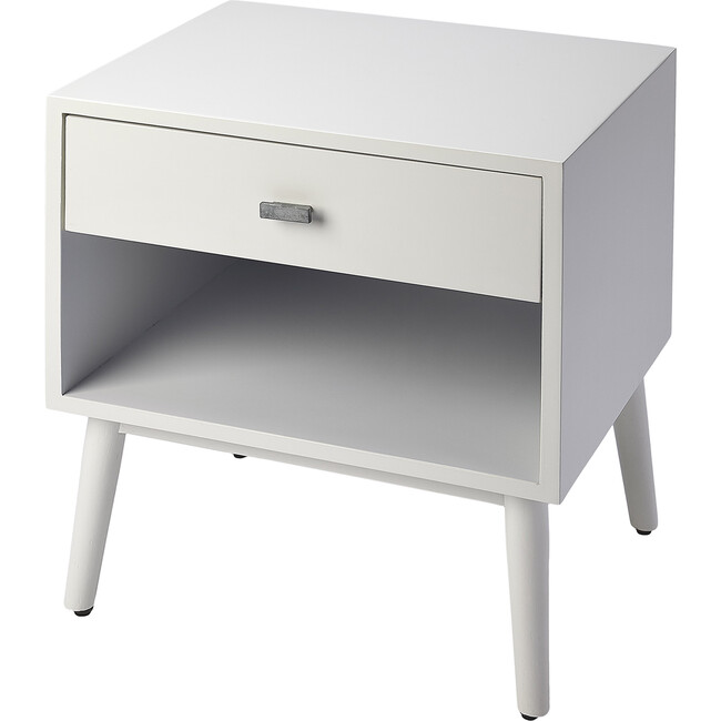 Sheldon Side Table, Glossy White - Accent Tables - 1