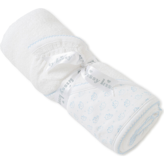 Ele-fun Towel & Mitt Set, Blue - Towels - 1