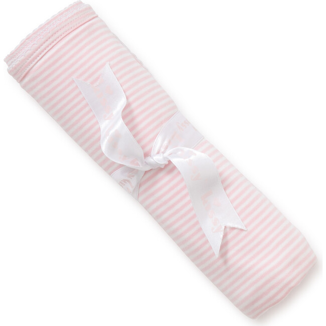 Simple Stripe Blanket, Pink - Blankets - 1