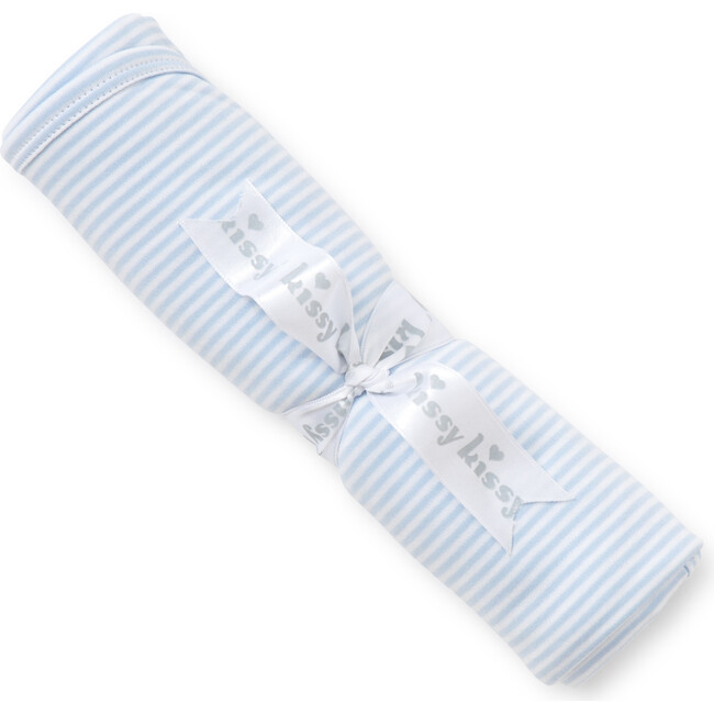 Simple Stripe Blanket, Blue - Blankets - 1