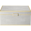Luxe Shagreen Jewelry Box, Dove - Accents - 1 - thumbnail