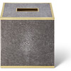 Classic Shagreen Tissue Box Cover, Chocolate - Accents - 1 - thumbnail