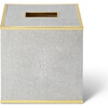 Classic Shagreen Tissue Box Cover, Dove - Accents - 1 - thumbnail