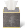Classic Shagreen Tissue Box Cover, Chocolate - Accents - 2