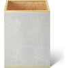 Classic Shagreen Waste Basket, Dove - Accents - 1 - thumbnail