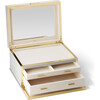 Luxe Shagreen Jewelry Box, Dove - Accents - 3