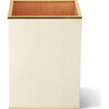Classic Shagreen Waste Basket, Cream - Accents - 1 - thumbnail