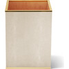 Classic Shagreen Waste Basket, Wheat - Accents - 1 - thumbnail