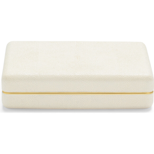 Shagreen Card Case, Cream