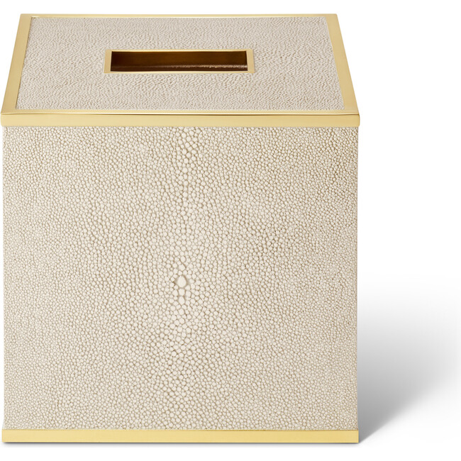 Classic Shagreen Tissue Box Cover, Wheat