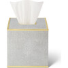 Classic Shagreen Tissue Box Cover, Dove - Accents - 4 - thumbnail