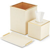 Classic Shagreen Tissue Box Cover, Cream - Accents - 5