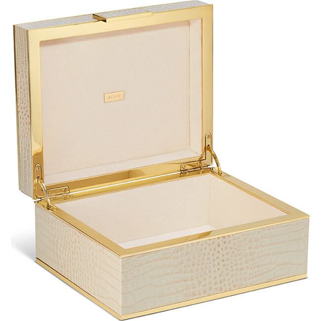 Classic Croc Small Jewelry Box, Fawn - Accents - 3