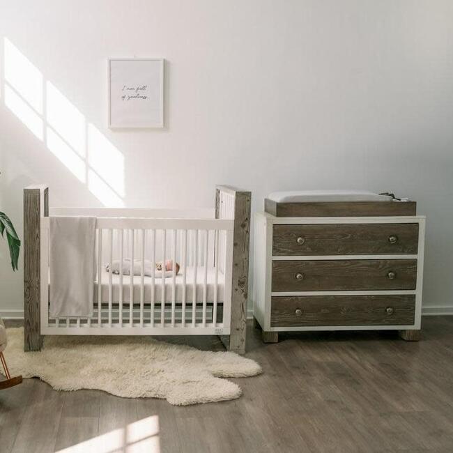3 Piece Organic Knit Nursery Bedding Set, Desert Mist - Crib Sheets - 2