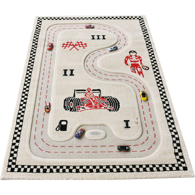 Racer Activity Mat, Cream 100 x 150 - Rugs - 2