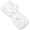 New Dots Towel & Mitt Set, White/Blue - Towels - 1 - thumbnail